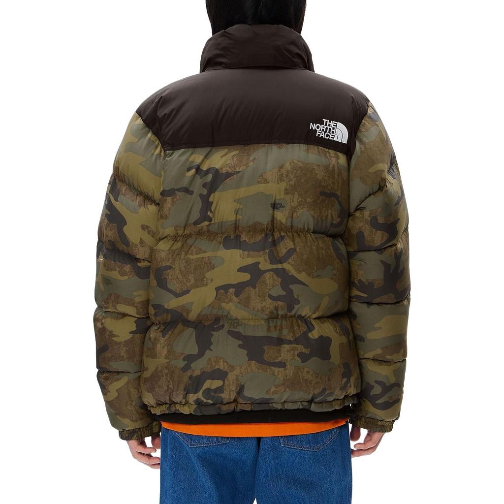 The North Face Novelty Nuptse Jacket Green Camouflage Men's Japan Version ND92336-TF