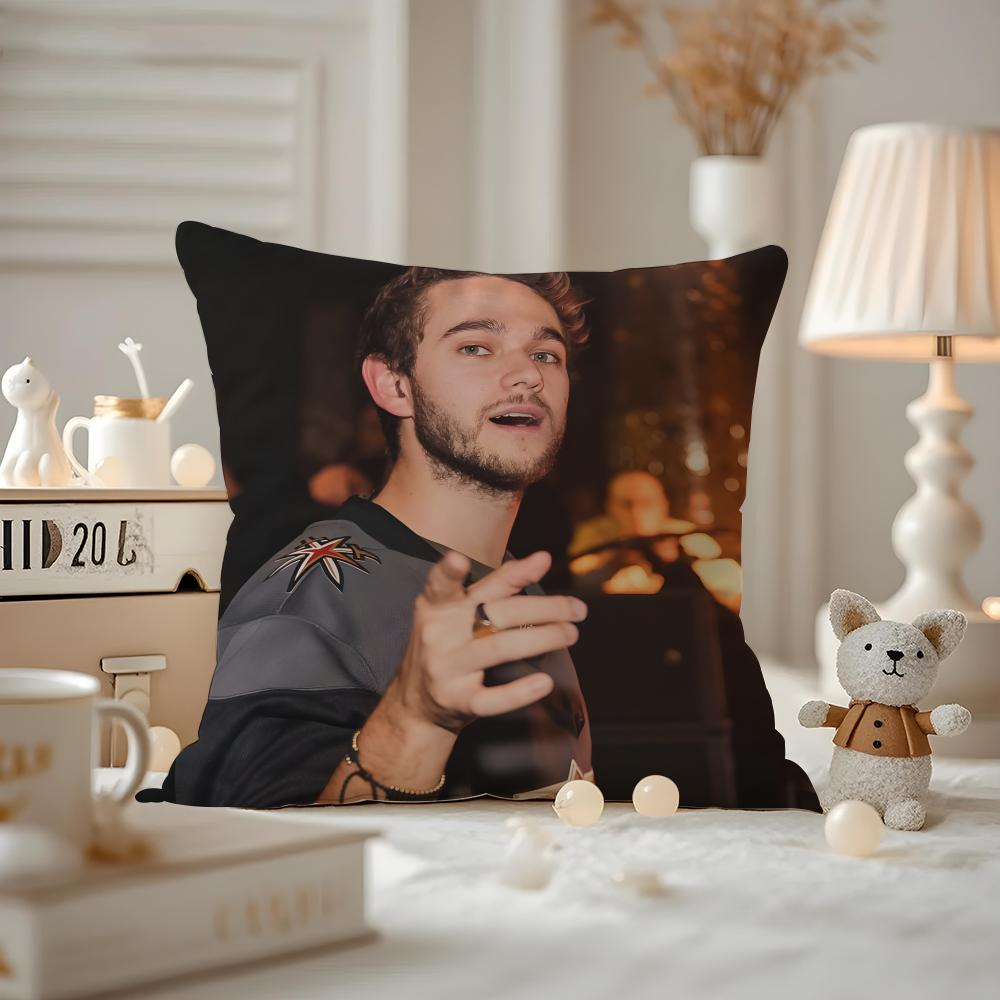 

Zedd Cushion Cover Anti-dustmite Pillowcase Invisible Zipper Silky Short Plush Sofa Cushion Cover 12x12Inch