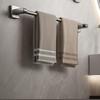 Two Layer Punch-Free Towels Holder Bar Bathroom Storage Rack Towel Rack Organizer Wall-Mounted Towel Shelf