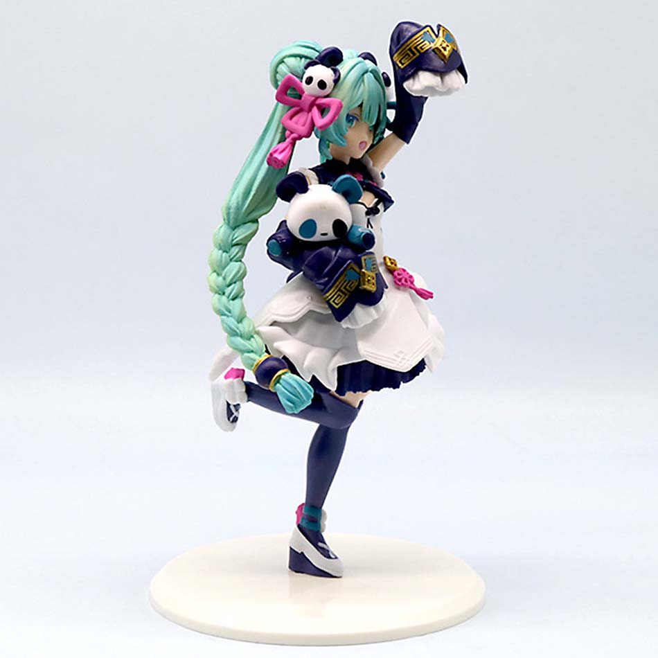 Sold 15CM Anime Hatsune Miku Figure National Style Fashion Panda MODERNCHINA Model Toy Gift Collection Action Figure PVC