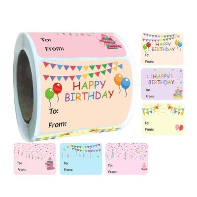 300 Stück Geburtstag Namensetikett Aufkleber Klebend Geschenkpapieretikett für Umschläge Geburtstagseinladungen Schachtel Heimdekoration