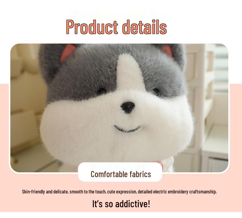 Dundun Puppy Plush Toy: Golden Retriever & Husky Sleep Doll Gift for Girls