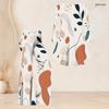 Women Plus Size Round Neck Three Quarter Sleeve Printed Flared Top And Flared Pants Two Piece Set