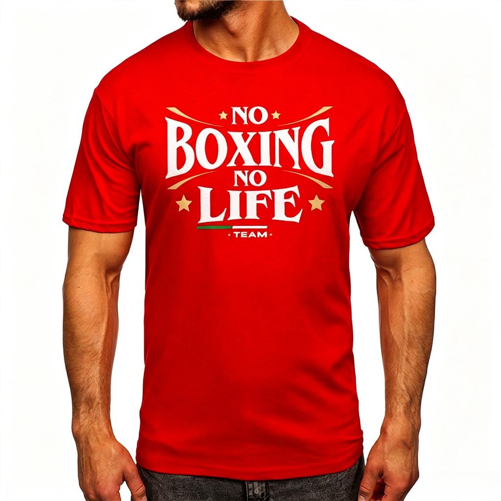 No Boxing No Life Gym Printed Vintage Unisex Tshirt Sport Cotton Classic Tees For Unisexs And Unisexs Sportswear Tops