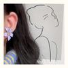 Oil drop flower stud earrings small fresh and sweet earrings light luxury high sense fashion versatile earrings