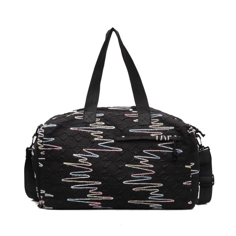 

Korean Style Graffiti Large Capacity Travel Bag - Fashionable, Lightweight, Shoulder-Friendly Fitness Luggage for Short Trips One Size чёрный