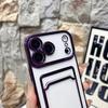Modische Kartenhaltertasche Hülle Für iPhone 17 16 15 14 13 12 11 Pro Max 17 Air Klar Stoßfest Steckplatz Geldbörse Weiche Galvanik Hülle