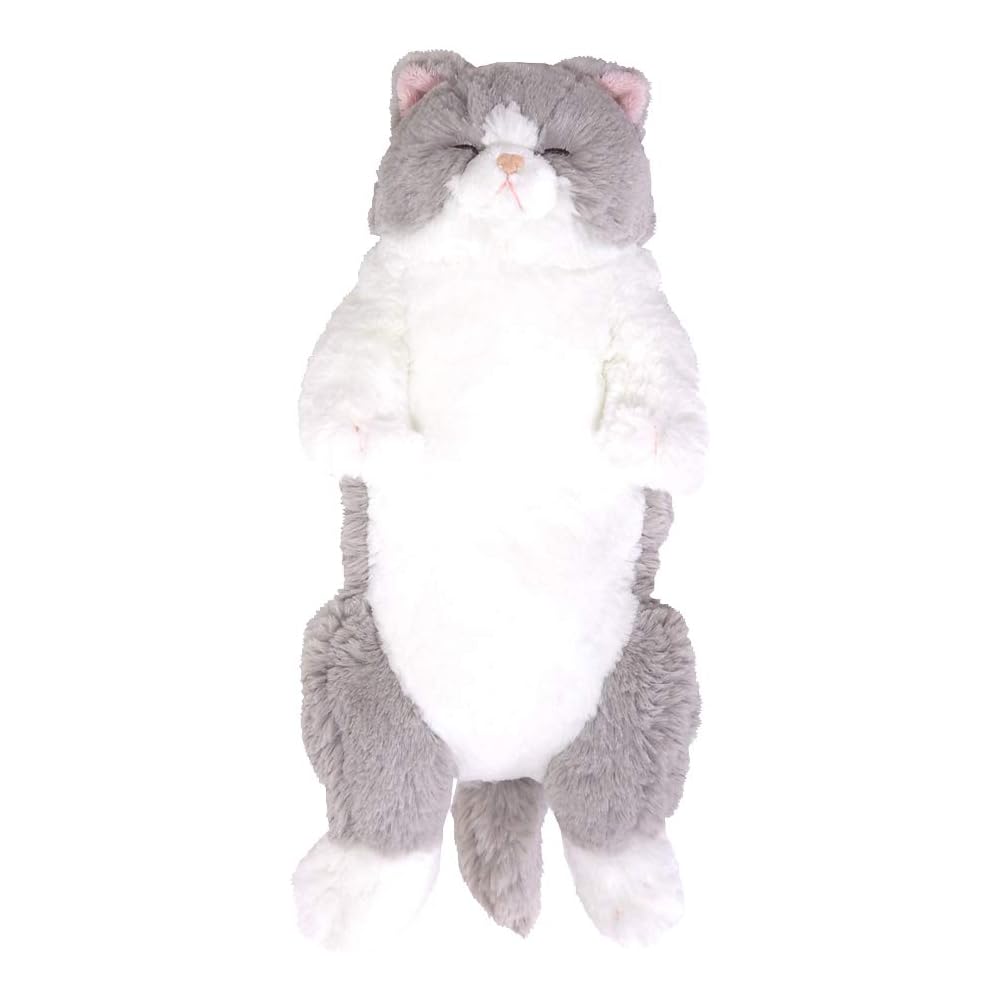 Sunlemon P-6462 Knee Cat Plush Toy Gray Soft and Cuddly Stuffed Animal