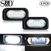 2pcs/set LED License Plate Light Bulb No Error Canbus For Benz Mercedes C-Classe W203 4Door 2001-2007 Car-styling 18SMD Led Auto Number Plate Lamp