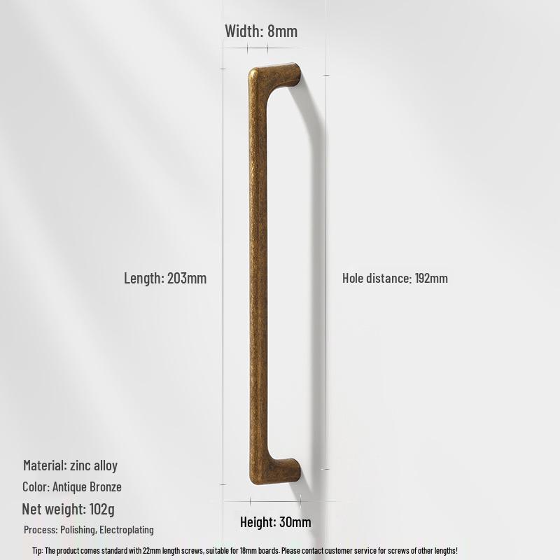 Maniglia per Armadio in Bronzo Retrò Stile Antico per Porte di Cucina e Armadi