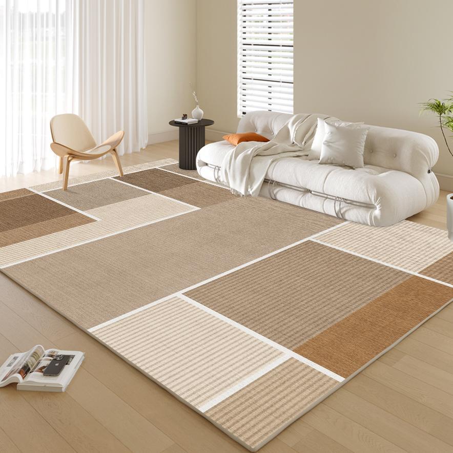 Luxurious Modern Minimalist Coffee Table Rug: Dirt-Resistant, Versatile for Living Room, Bedroom, or Bay Window
