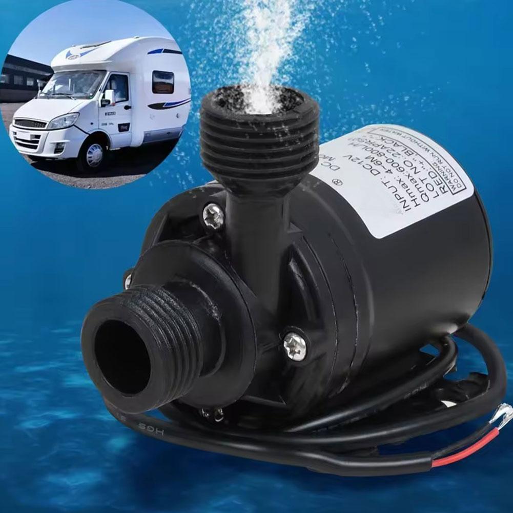 Wohnmobil Wasserpumpe DC 12V Bürstenlose Wasserpumpe Edelstahlwelle Bürstenloser DC-Motor Tauchpumpe 800L/H Für Wohnmobilzubehör Y4M0