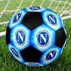 Pallone da Calcio SSC Napoli Misura 5 Colorato Cucito a Macchina PVC Pronto per la Competizione Resistente Alto Rimbalzo
