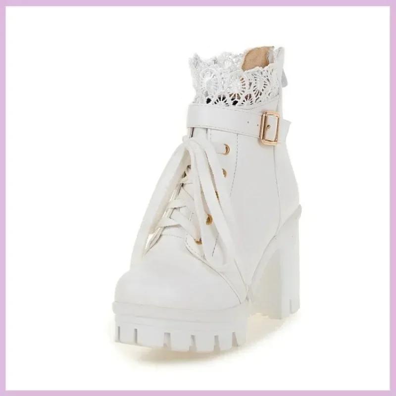 Damenstiefel Mode Damen High Heels Heißer Verkauf Kurze Stiefel Damenstiefel Plus Samt Große Größen Schuhe für Damen Zapatos Mujer