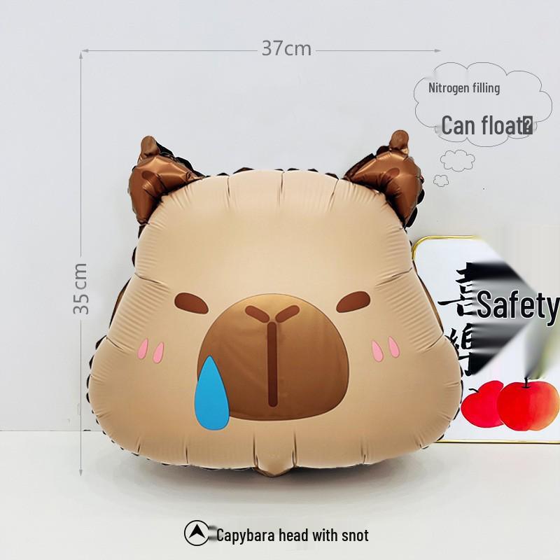 Cartoon Capybara Balloon for Children's Birthday Decoration
