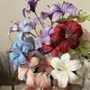 White Artificial Lily Flowers 5-head Simulation Decorative Bouquet  Indoor Decoration
