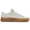 Puma Smash Platform Frill Casual Durable Lightweight Low-Top Sneakers Women sneakers White Brown 366928-04