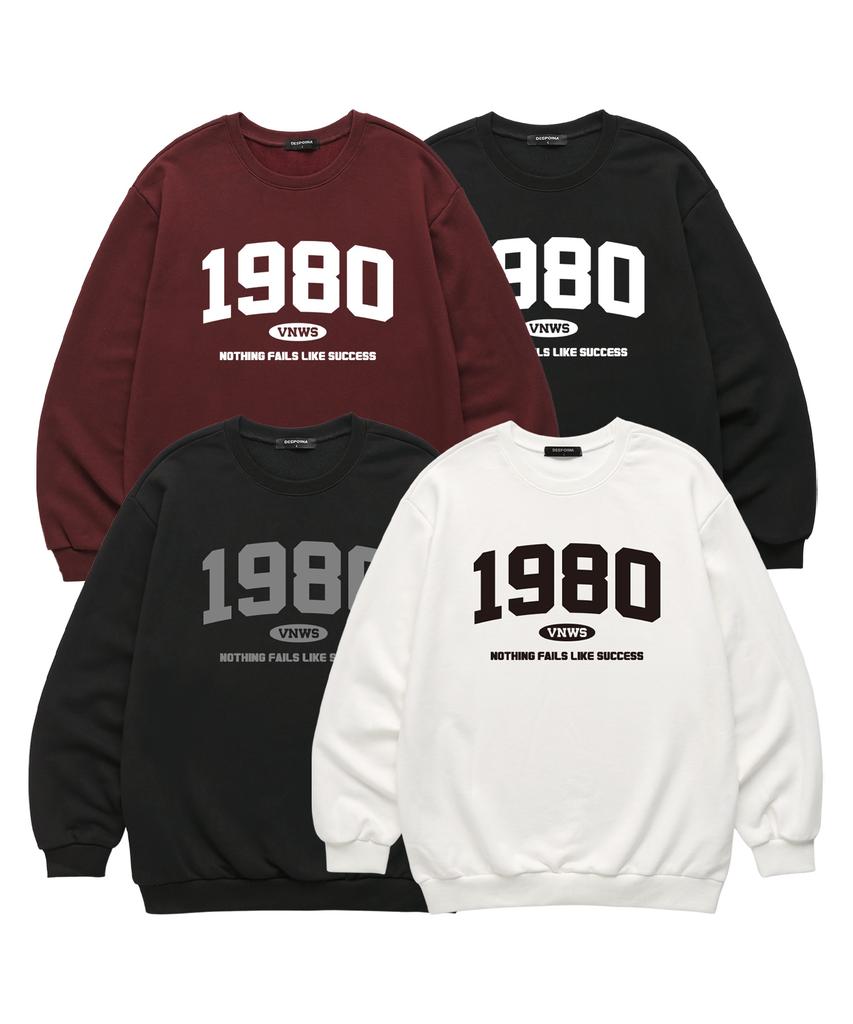 VANNWORKS 1980 Oversized Sweatshirt (Vls0042) Black/White