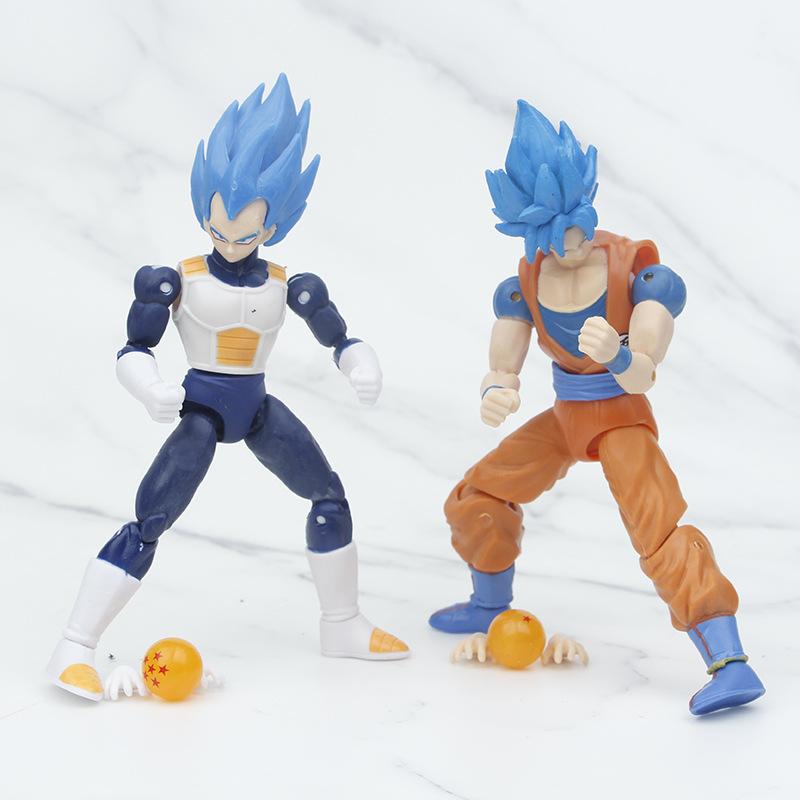 Anime Dragon Ball Vegeta Broly Son Goku Anime Actionfigur Modell Geschenke Sammlerfiguren für Kinder 18cm 5 Stück Im Set