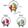 Iron Circle Double Parrot Pendant Cute Animal Sculpture Figurine Crafts Bird Statue  Lawn