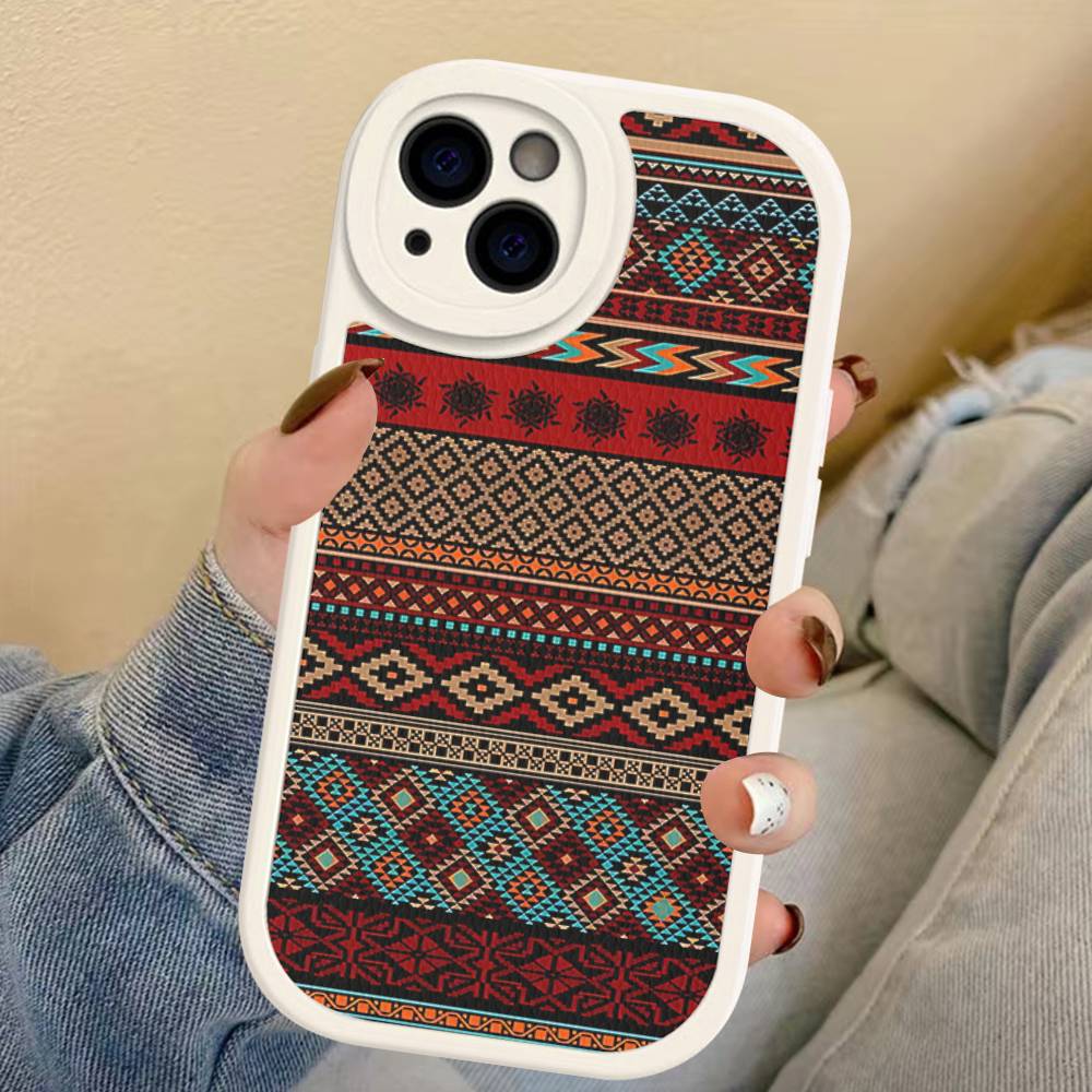 G-Ukraine Ornament Pattern Phone Case For IPhone 16 15 14 13 12 11 Pro Max Plus Leather Soft Cover