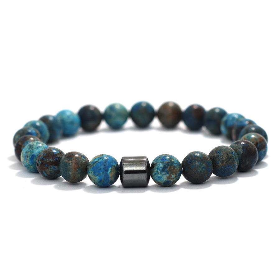 Noter Men Bracelet With Natural Stone Sodalite Tiger Eyes Hematite Healing Braslet Pulseria Hombre Perfect Gift For Boyfriend