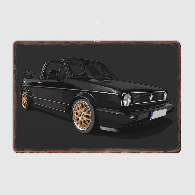 VW GT2 53B MK1 BBS MK3 Trabant 601 Oldtimer Wandkunst Poster Metall Innenbereich Heimwanddekoration Blechschild Dekoration Raumdekoration