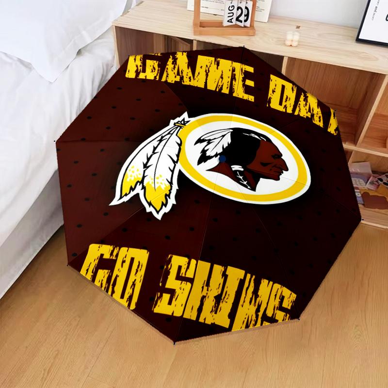 Washington Redskins Umbrella Folding umbrella, automatic umbrella 8-Frame for Travel, camping Use Gift for Halloween Christmas