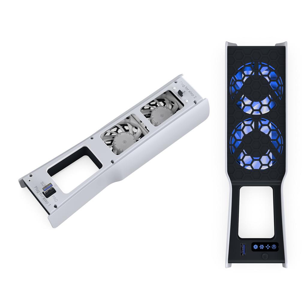 DOBE FOMIS ELECTRONICS TP5-35159 Für Sony PlayStation 5 Pro/5 Slim Kühlventilator Dual-Lüfter-Design Intelligente Temperaturregelung