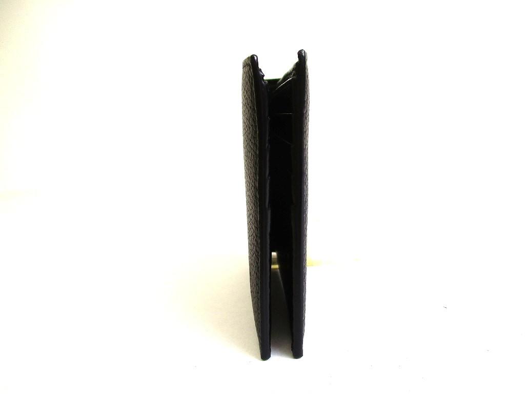 Authentic Saint Laurent YSL Cassandra Shadow Black Leather Bifole Bill Wallet #b253  Open Box