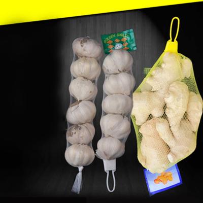 100Pcs Mesh Bags Convenient Reusable PE Breathable Garlic Ginger Packing Net Sacks Plastic Buckles for Market