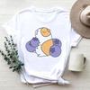 Cartoon Cute Hamster Cartoon Cute Hamster Baby Round Neck Big Size Round Neck Black T-shirt Woman Tops