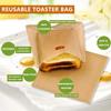 3 PC Reusable Toaster Bag Non Stick Bread Bag Sandwich Bags Fiberglass Toast Microwave Heating Pastry Tools