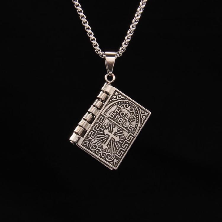 European American Street Cross-symbol Clavicle Chain Bible Religious Necklace