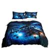 Helicopter Series 3D Digital Printing Three-Piece Bedding Kit Bed Sheet Quilt Cover