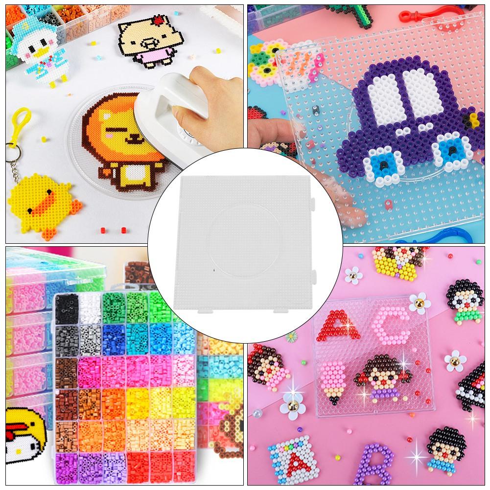 Transparent Geometric Pegboard Template Kids Children Toys for 2.6mm Perler Beads (Big Square)