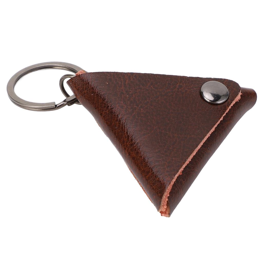Guitar Pick Bag Faux Leather Waterproof Easy To Clean Portable Keychain Design Guitar Pick Holder