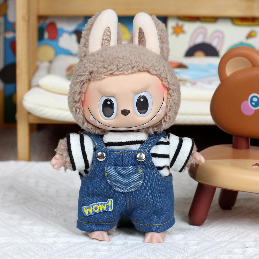 For 17cm Labubu Doll Clothes Fashion Clothes Hoodies Doll Clothes Hoodies Dolls Accessories Cute Decoration Little Cloths