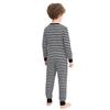 Tuta a righe unisex per bambini con bisogni speciali, abbigliamento adattivo, manica lunga, lunghezza intera, anti-strappo sulla schiena, cerniera invisibile