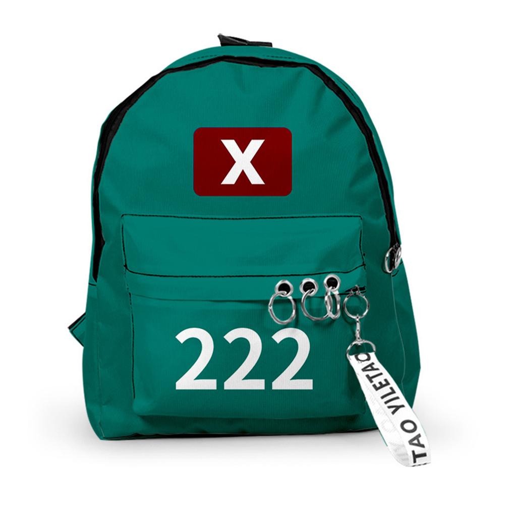 

Унисекс Однотонные с принтом Школьные сумки через плечо Корея Игра Сезон 2 Студенческие Большой вместимости Рюкзаки для активного отдыха и спортивных мероприятий