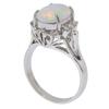 Ring Pt900Platinum/opal/diamond #5.8(US Size) 6.5g Women Used