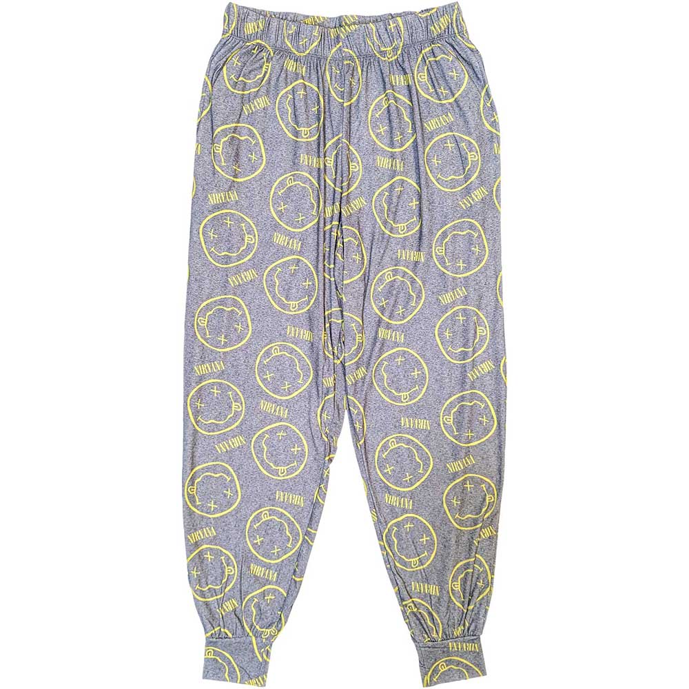 Nirvana Unisex Adult Smile Pajamas Set