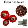 Copper Pipe Cleaner Set For Power Drill, Tube Cleaning Brush, Cleans Copper Pipes Tubes And Fittings For Soldering