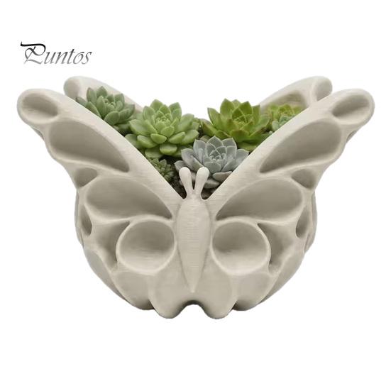 Succulent Plant Container 3D Printed Butterfly Storage Box, Decorative Planter, Desktop PLA Flower Pot Organizer Tray for Jewelry, Candy, Home