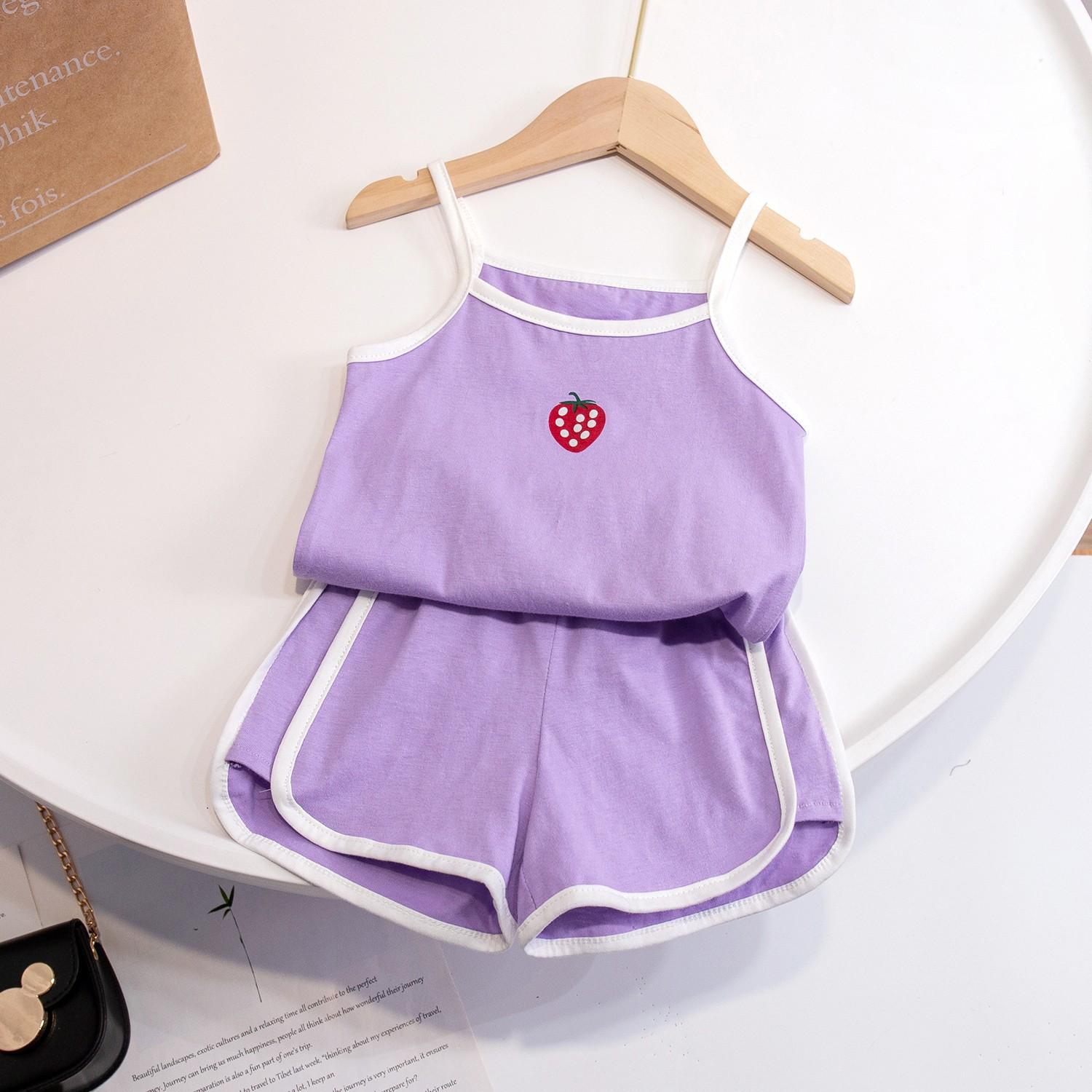 Summer Girls Floral Two Piece Set Stylish Princess Outfit For Kids Baby Clothing 130cm