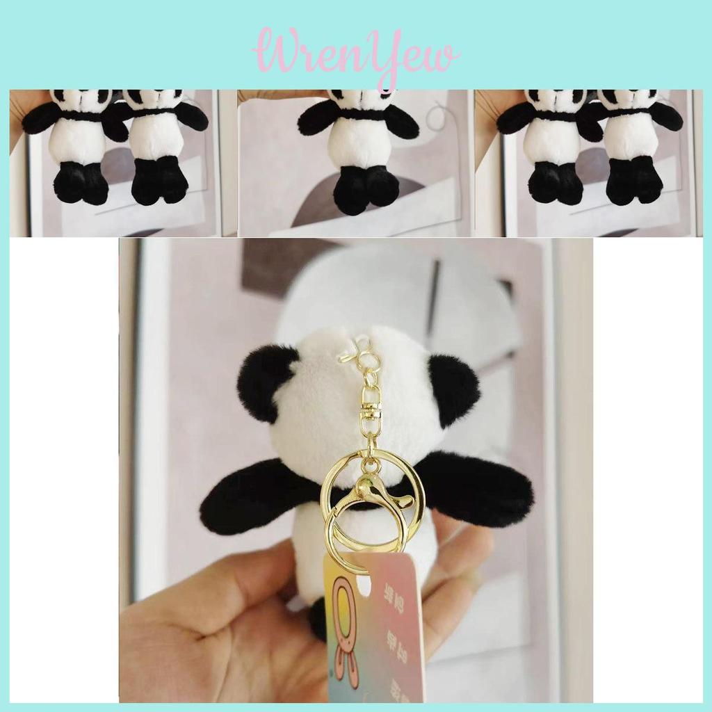 Genuine Panda Plush Keychain Cute Soft Animal Doll Stuffed Toy Bag Accessory