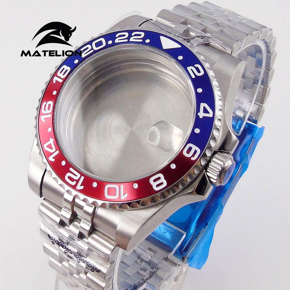 Matelion 200M Diving Case 40mm Fit NH35 NH36 NH34 GMT ETA 2824 PT5000 Watch Case Jubilee Bracelet Sapphire Glass Slide Buckle