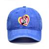 Retro Washed Mickey Mouse Print Baseball Cap Men Women Vintage Kpop Snapback Cap Adjustable Breathable Trucker Hat Sunscreen Hat