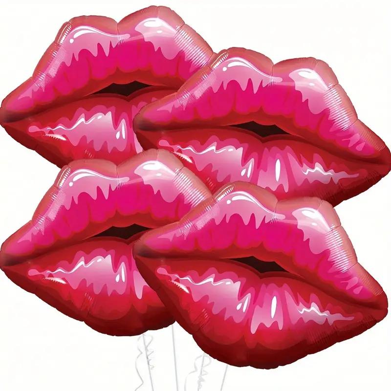 Flammenrote Lippen Aluminiumfolien-Ballon Rote Große Rote Lippen für Geständnis Valentinstag Romantische Nacht Hochzeit