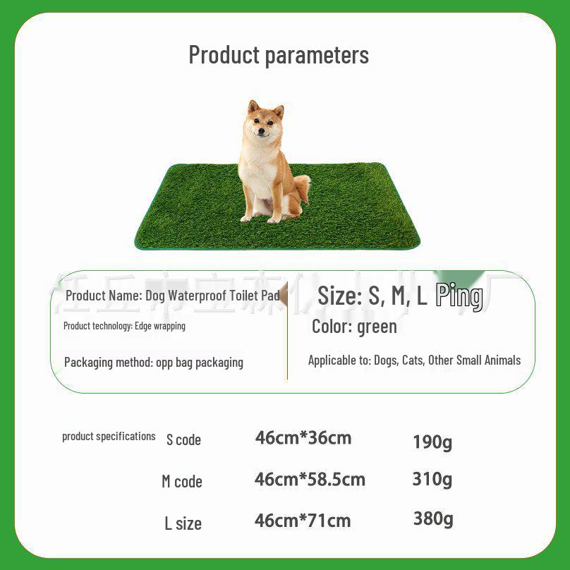 Washable Non-Slip Dog & Cat Pee Pad with Artificial Lawn